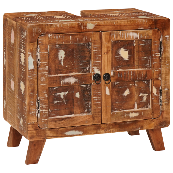 Gabinete de Baño Madera de mango maciza. Madera ingenierizada D