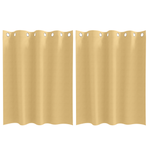 Cortinas con cortinas 2 pcs Beige 140 x 140 cm Poliéster H