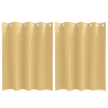 Cortinas com cortinas 2 pcs Bege 140 x 140 cm Poliéster 2