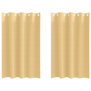 Cortinas com cortinas 2 pcs Bege 175 x 140 cm Poliéster H