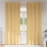 Cortinas com cortinas 2 pcs Bege 245 x 140 cm Poliéster 1