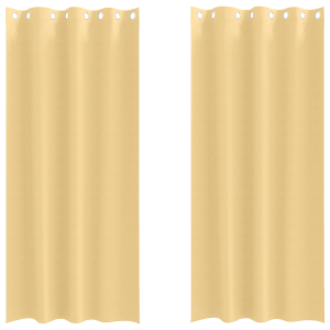 Cortinas con cortinas 2 pcs Beige 260 x 140 cm Poliéster H