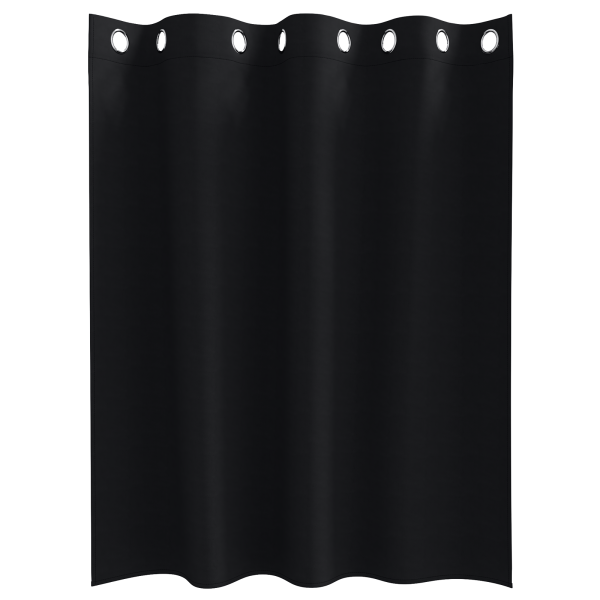 Cortinas com cortinas 2 pcs Preto 140 x 140 cm Poliéster M 3