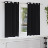 Cortinas com cortinas 2 pcs Preto 175 x 140 cm Poliéster 1