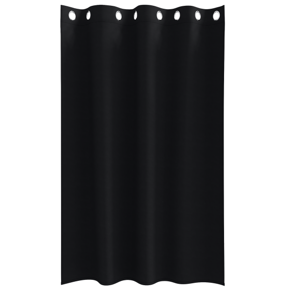 Cortinas con cortinas 2 pcs Negro 175 x 140 cm Poliéster M 3