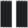 Cortinas con cortinas 2 pcs Negro 245 x 140 cm Poliéster 2