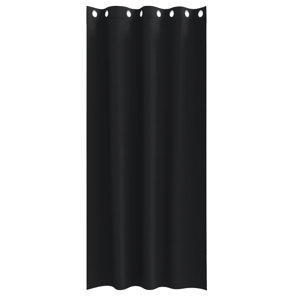 Cortinas con cortinas 2 pcs Negro 260 x 140 cm Poliéster M 3