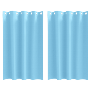 Cortinas con cortinas 2 pcs Azul claro 175 x 140 cm Poliéster H