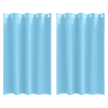 Cortinas com cortinas 2 pcs Azul claro 175 x 140 cm Poliéster 2