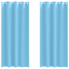 Cortinas com cortinas 2 pcs Azul claro 225 x 140 cm Poliéster 2