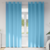Cortinas con cortinas 2 pcs Azul claro 245 x 140 cm Poliéster 1