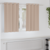 Cortinas 2 pcs Cinzento-acastanhado 140 x 140 cm Poliéster 1