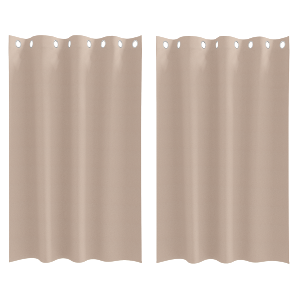 Cortinas con cortinas 2 pcs Taupé 175 x 140 cm Poliéster M 2
