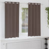 Cortinas 2 pcs Marrón oscuro 175 x 140 cm Poliéster 1