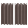 Cortinas 2 pcs Marrón oscuro 175 x 140 cm Poliéster 2