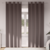 Cortinas 2 pcs Castanho escuro 245 x 140 cm Poliéster 1