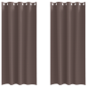 Cortinas 2 pcs Marrón oscuro 245 x 140 cm Poliéster 2