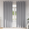 Cortinas 2 pcs Cinzento-claro 245 x 140 cm Poliéster 1