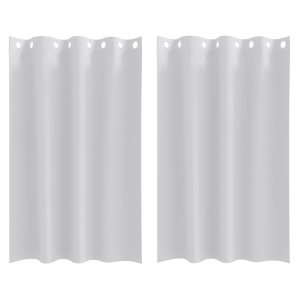 Cortinas com cortinas 2 pcs Cinza Claro 175 x 140 cm Poliéster H