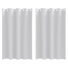 Cortinas com cortinas 2 pcs Cinza Claro 175 x 140 cm Poliéster 2
