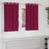 Cortinas 2 pcs Vinho Vermelho 140 x 140 cm Poliéster 1
