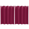 Cortinas 2 pcs Vinho Vermelho 140 x 140 cm Poliéster 2