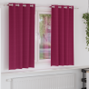Cortinas con cortinas 2 pcs Rojo vino 175 x 140 cm Poliéster 1
