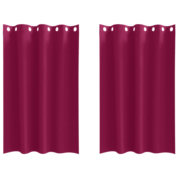 Cortinas 2 pcs Vinho Vermelho 175 x 140 cm Poliéster M 2