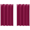 Cortinas 2 pcs Vinho Vermelho 175 x 140 cm Poliéster 2