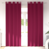 Cortinas con cortinas 2 pcs Rojo vino 225 x 140 cm Poliéster 1