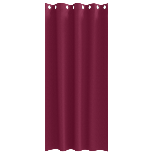 Cortinas con cortinas 2 pcs Rojo vino 225 x 140 cm Poliéster M 3