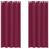 Cortinas con cortinas 2 pcs Rojo vino 245 x 140 cm Poliéster 2