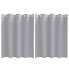 Cortinas 2 pcs Gris metálico 140 x 140 cm Poliéster 2