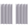 Cortinas 2 pcs Gris metálico 175 x 140 cm Poliéster 2