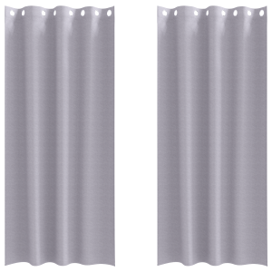 Cortinas 2 pcs Cinza Metálico 245 x 140 cm Poliéster H