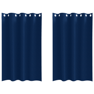 Cortinas con cortinas 2 pcs Azul oscuro 175 x 140 cm Poliéster H