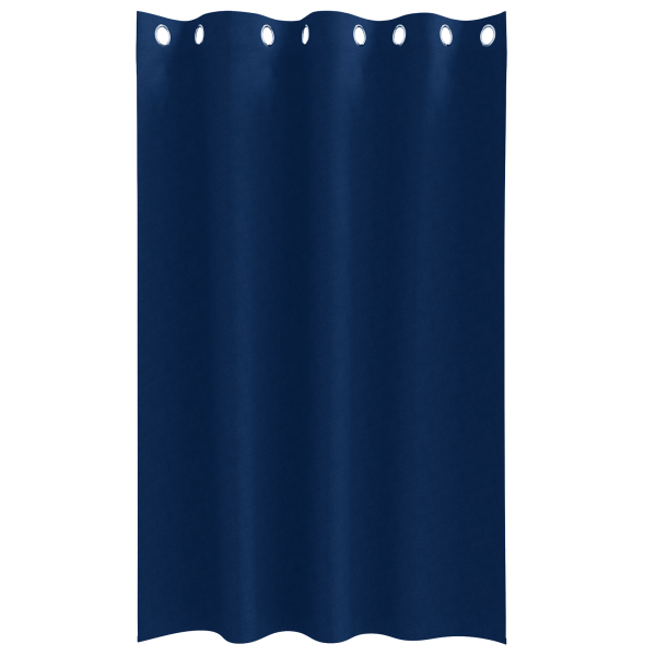 Cortinas con cortinas 2 pcs Azul oscuro 175 x 140 cm Poliéster M 3