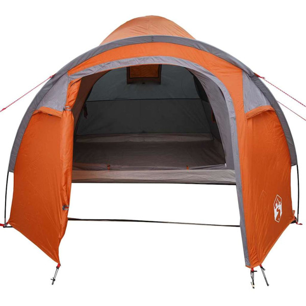 Carpa de cúpula con techo Gris y naranja 384 x 254 x 170 cm M 4
