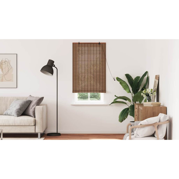 Persiana de Janela com cortinas Manual Castanho 80 x 220 cm Bambu M 3