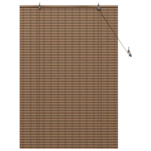 Persiana de Janela com cortinas Manual Castanho 110 x 160 cm Bambu M 2