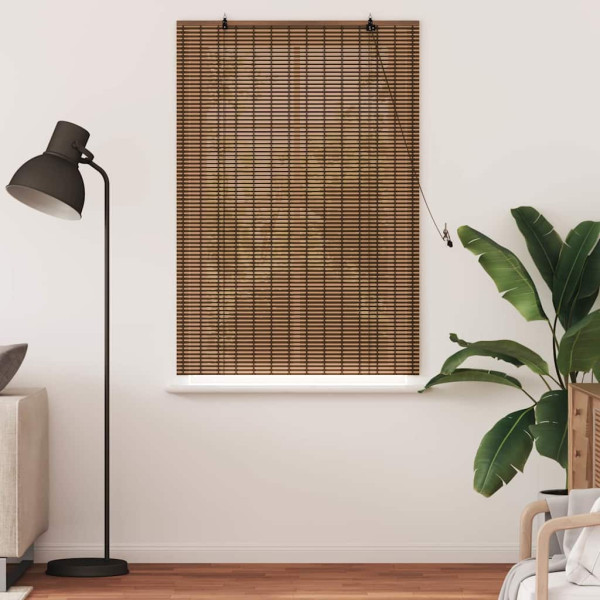Persiana de Janela com cortinas Manual Castanho 110 x 160 cm Bambu M 3