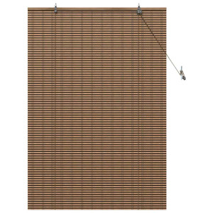 Persiana de Janela com cortinas Manual Castanho 120 x 160 cm Bambu H