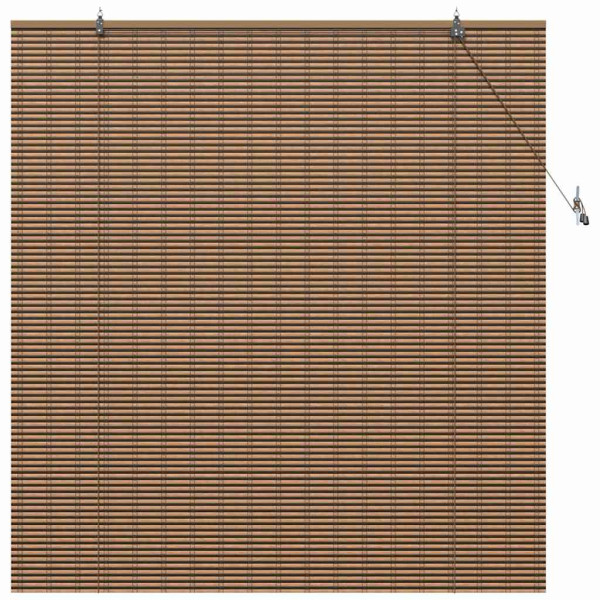Persiana de Janela com cortinas Manual Castanho 140 x 160 cm Bambu M 2