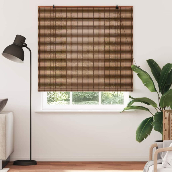 Persiana de Janela com cortinas Manual Castanho 140 x 220 cm Bambu M 3