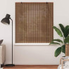 Persiana de Janela com cortinas Manual Castanho 150 x 160 cm Bambu 3