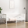 Sofá-cama sem colchão 80x200 cm madeira de pinho maciça branco 1