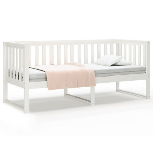 Sofá-cama sem colchão 80x200 cm madeira de pinho maciça branco H