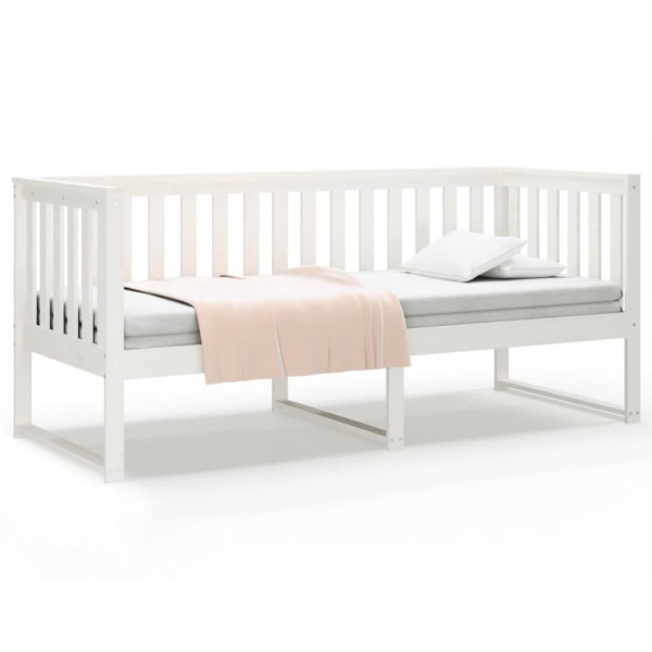 Sofá cama sin colchón madera maciza de pino blanco 80x200 cm M 2