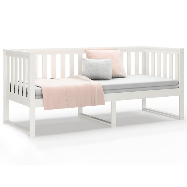 Sofá-cama sem colchão 80x200 cm madeira de pinho maciça branco M 5