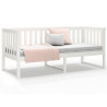 Sofá cama sin colchón madera maciza de pino blanco 80x200 cm 5